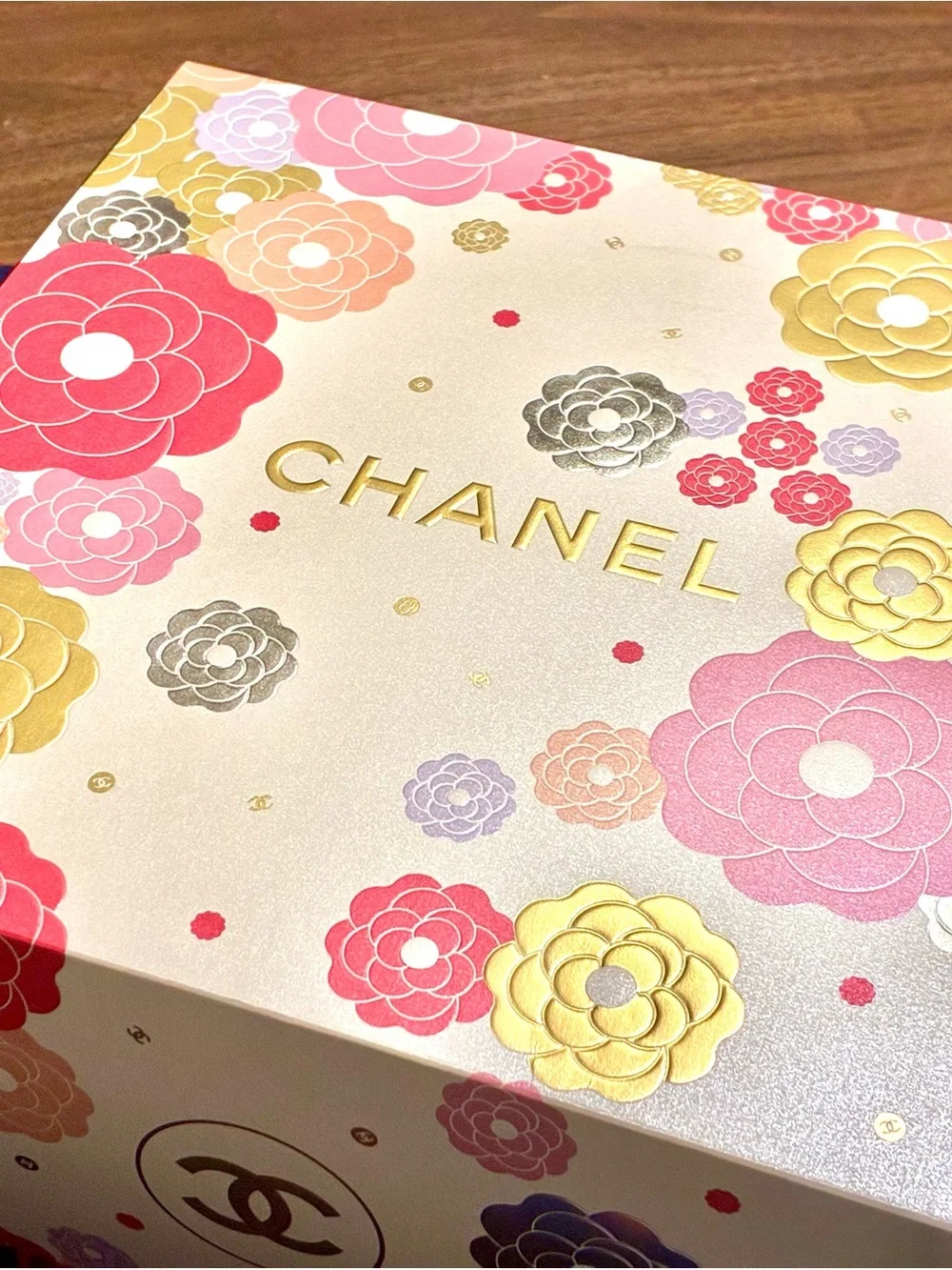 CHANEL Floral Decorative Box in Pink, Gold, Silver